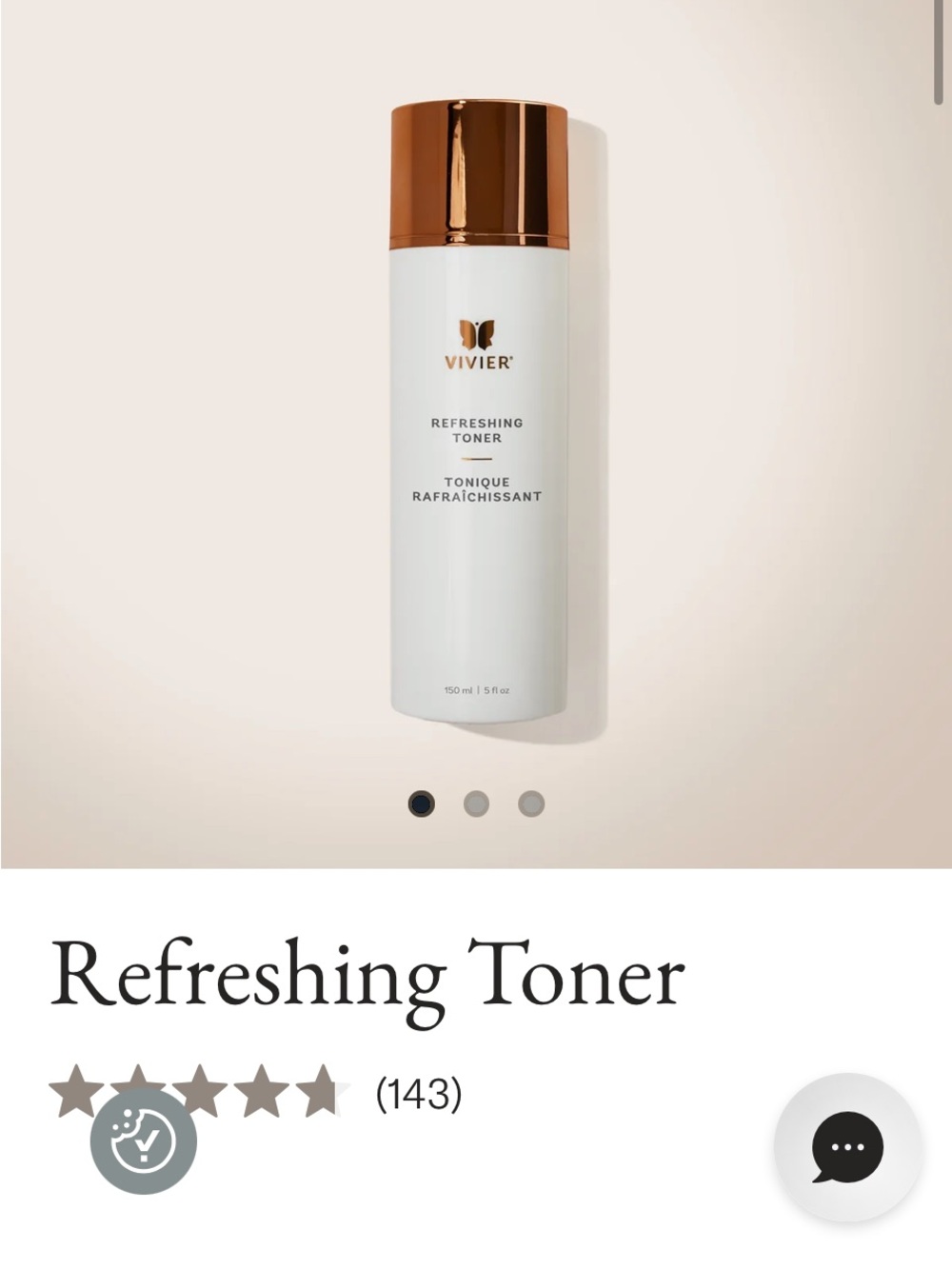 Vivier Refreshing Toner - BRAND NEW STILL SEALED IN BOX 150 ml